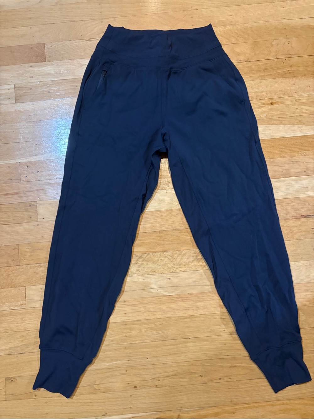 Athleta Navy High-Waist Track Joggers
